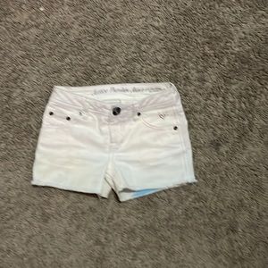 White With Slight Coloring Justice Girls Jean Shorts